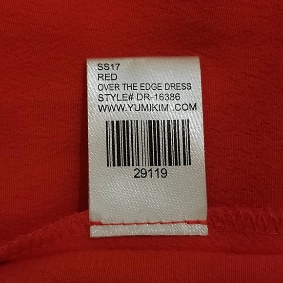 Yumi Kim Red Trapeze Swing Dress XS Womens Tie Front Cut Out Mini NEW $178 - Picture 9 of 14